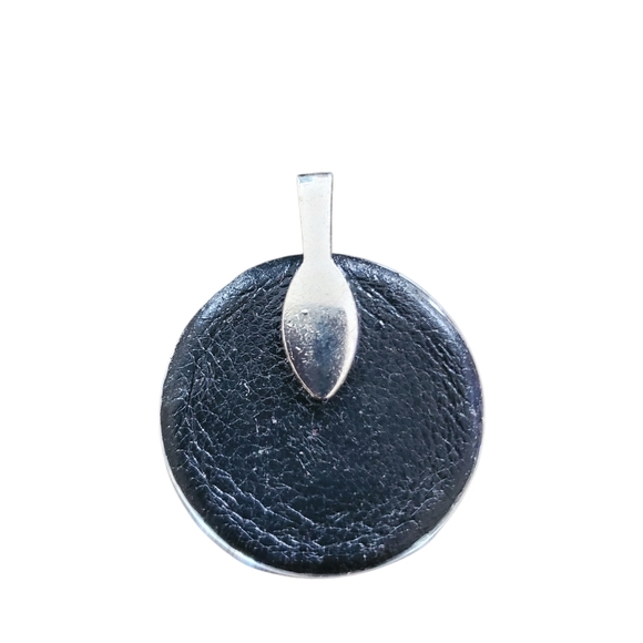 Handmade Black and Brown Abract Swirl Pendant Necklace - Picture 11 of 11